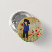 Badge Rond 2,50 Cm Champ de pavot (Devant & derrière)