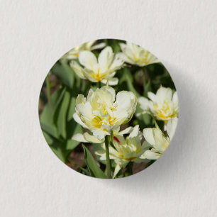 Badge Rond 2,50 Cm Champ de tulipes blanches