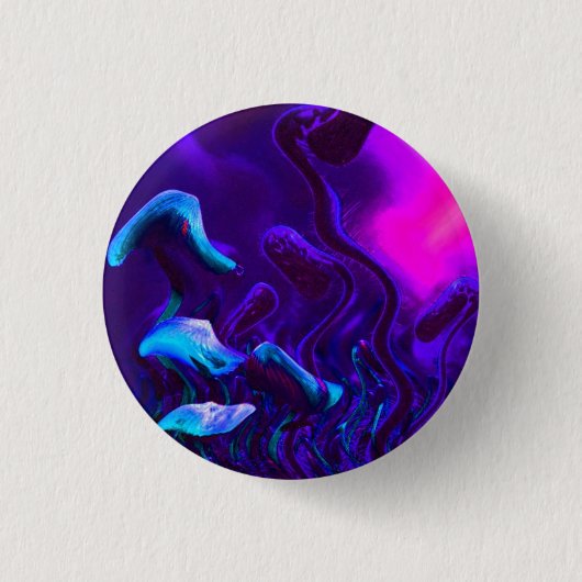 Badge Rond 2,50 Cm Champignon tordu (Devant)
