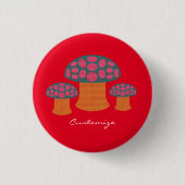 Badge Rond 2,50 Cm Champignons Amanita Rouge Thunder_Cove (Devant)