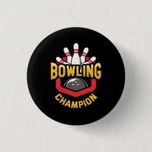 Badge Rond 2,50 Cm Champion de Bowling