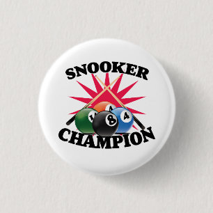 Badge Rond 2,50 Cm Champion de snooker 