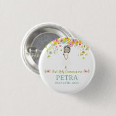 Badge Rond 2,50 Cm chapa pequeña PETRA Primera Comunión (Devant & derrière)
