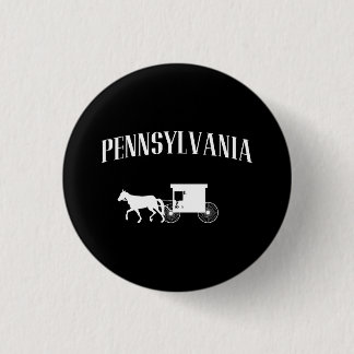 Badge Rond 2,50 Cm Chariot de la Pennsylvanie Amish