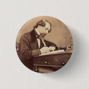 Badge Rond 2,50 Cm Charles Dickens