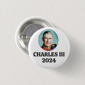 Badge Rond 2,50 Cm Charles III en 2024 (Devant & derrière)