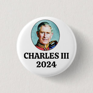 Badge Rond 2,50 Cm Charles III en 2024