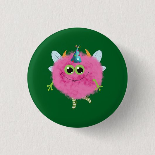 Badge Rond 2,50 Cm Charming birthday monster (Devant)