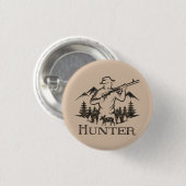 Badge Rond 2,50 Cm Chasse (Devant & derrière)