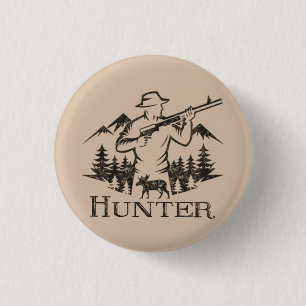 Badge Rond 2,50 Cm Chasse