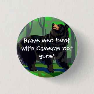 Badge Rond 2,50 Cm Chasse courageuse à hommes avec des