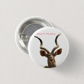 Badge Rond 2,50 Cm Chassez le Kudu (Devant & derrière)
