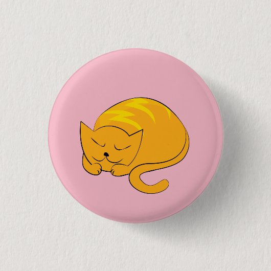 Badge Rond 2,50 Cm Chat couché (Devant)