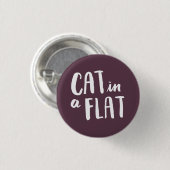 Badge Rond 2,50 Cm Chat dans un appartement (Devant & derrière)