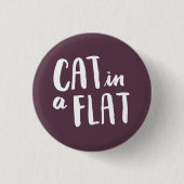 Badge Rond 2,50 Cm Chat dans un appartement (Devant)