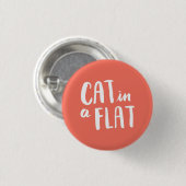 Badge Rond 2,50 Cm Chat dans un appartement (Devant & derrière)