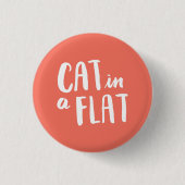 Badge Rond 2,50 Cm Chat dans un appartement (Devant)