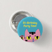 Badge Rond 2,50 Cm Chat de poche Alien (Devant & derrière)