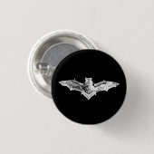 Badge Rond 2,50 Cm Chat gothique Vampire (Devant & derrière)