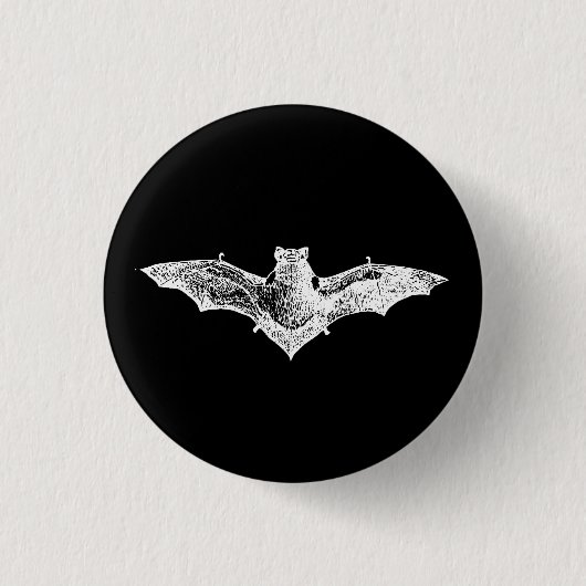 Badge Rond 2,50 Cm Chat gothique Vampire (Devant)
