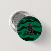 Badge Rond 2,50 Cm Chat noir (Devant & derrière)