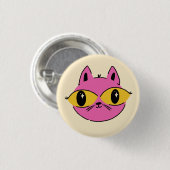 Badge Rond 2,50 Cm Chat Rétro (Devant & derrière)