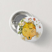 Badge Rond 2,50 Cm Chat roux endormi (Devant & derrière)