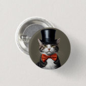 Badge Rond 2,50 Cm Chat victorien (Devant & derrière)