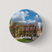 Badge Rond 2,50 Cm Château de Riga à Riga, Lettonie (Devant)
