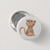 Badge Rond 2,50 Cm Chaton (Devant & derrière)