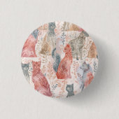 Badge Rond 2,50 Cm Chats à motifs (Devant)