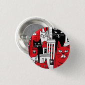 Badge Rond 2,50 Cm Chats à New York (Devant & derrière)
