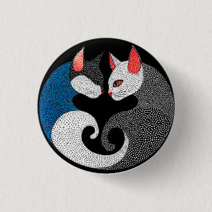 Badge Rond 2,50 Cm Chats colorés mignons