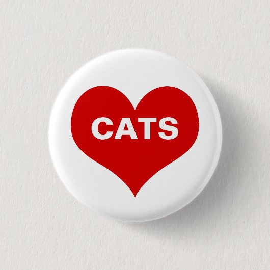 Badge Rond 2,50 Cm Chats de coeur (Amour) (Devant)