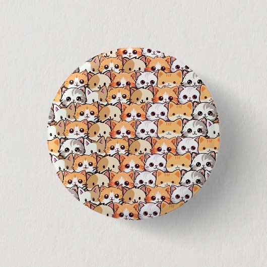 Badge Rond 2,50 Cm Chats mignons chaton orange chaton animal Motif sa (Devant)