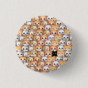 Badge Rond 2,50 Cm Chats mignons chaton orange chaton animal Motif sa