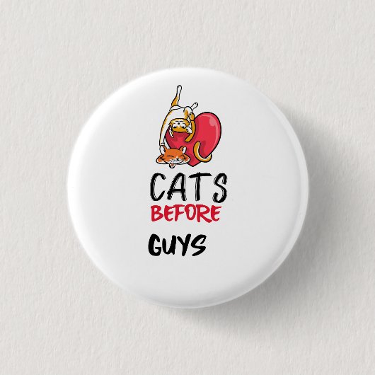 Badge Rond 2,50 Cm Chats Rétro Avant Les Gars Drôle Citation De Chat (Devant)