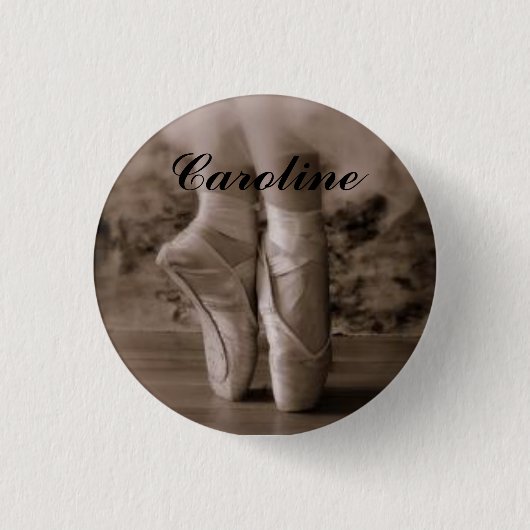 Badge Rond 2,50 Cm Chaussure de Pointe - Caroline (Devant)