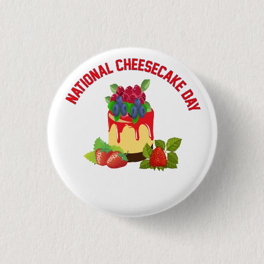 BADGE ROND 2,50 CM CHEESECAKE JOUR CLASSIQUE ROUND STICKER (Devant)