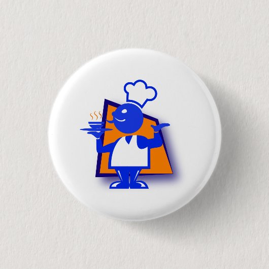Badge Rond 2,50 Cm Chef (Devant)