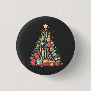 Badge Rond 2,50 Cm Chef cuisinier cuisinier de Noël Cook Xmas