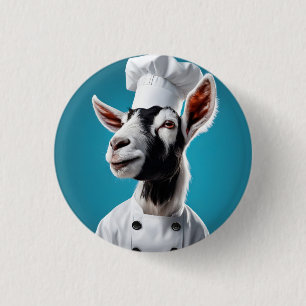 Badge Rond 2,50 Cm Chef Goat