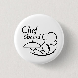 Badge Rond 2,50 Cm Chef illustré personnalisé