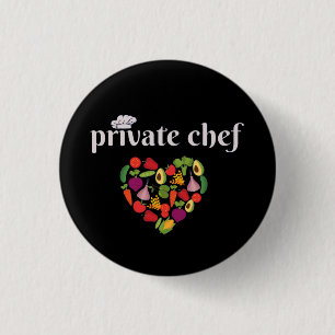 Badge Rond 2,50 Cm Chef privé Cuisine Lover Valentines Day