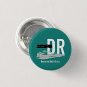 Badge Rond 2,50 Cm Chemin de fer DDR (Devant & derrière)