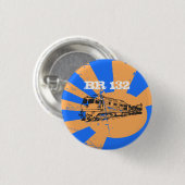 Badge Rond 2,50 Cm Chemin de fer DDR (Devant & derrière)