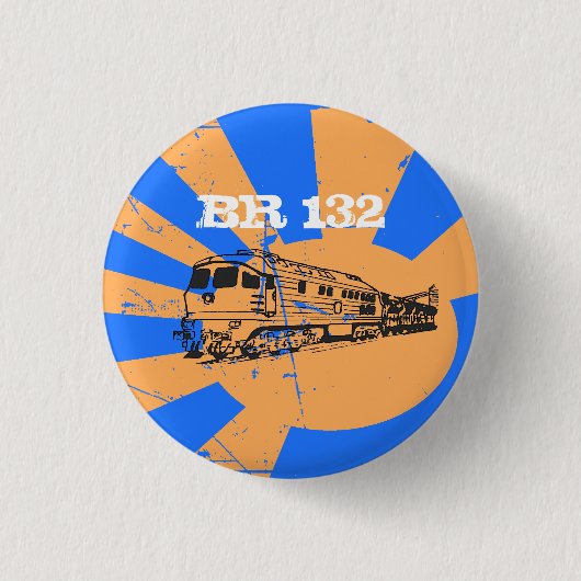 Badge Rond 2,50 Cm Chemin de fer DDR (Devant)