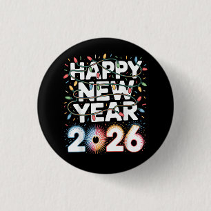 Badge Rond 2,50 Cm Chemise à paillettes Bonne Année 2026 pour femmes