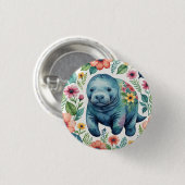 Badge Rond 2,50 Cm Chemise bébé Manatee (Devant & derrière)