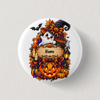 Badge Rond 2,50 Cm Chemise de photo Halloween fantôme mignon personna